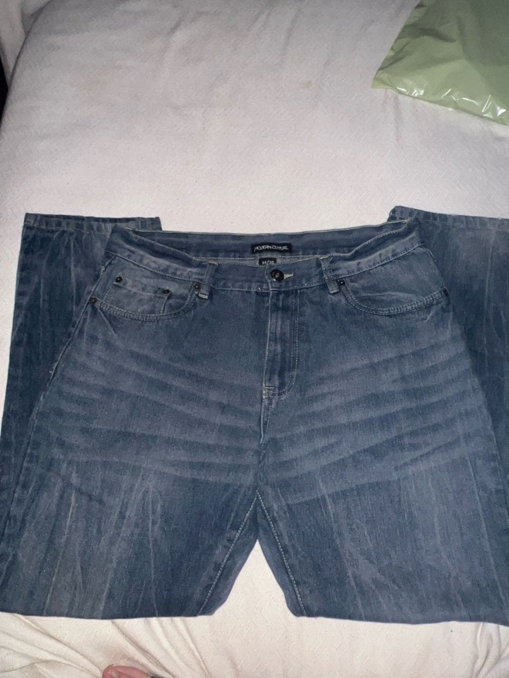 Men's Relaxed Fit Jeans in Dark Blue - Classic Casual Style